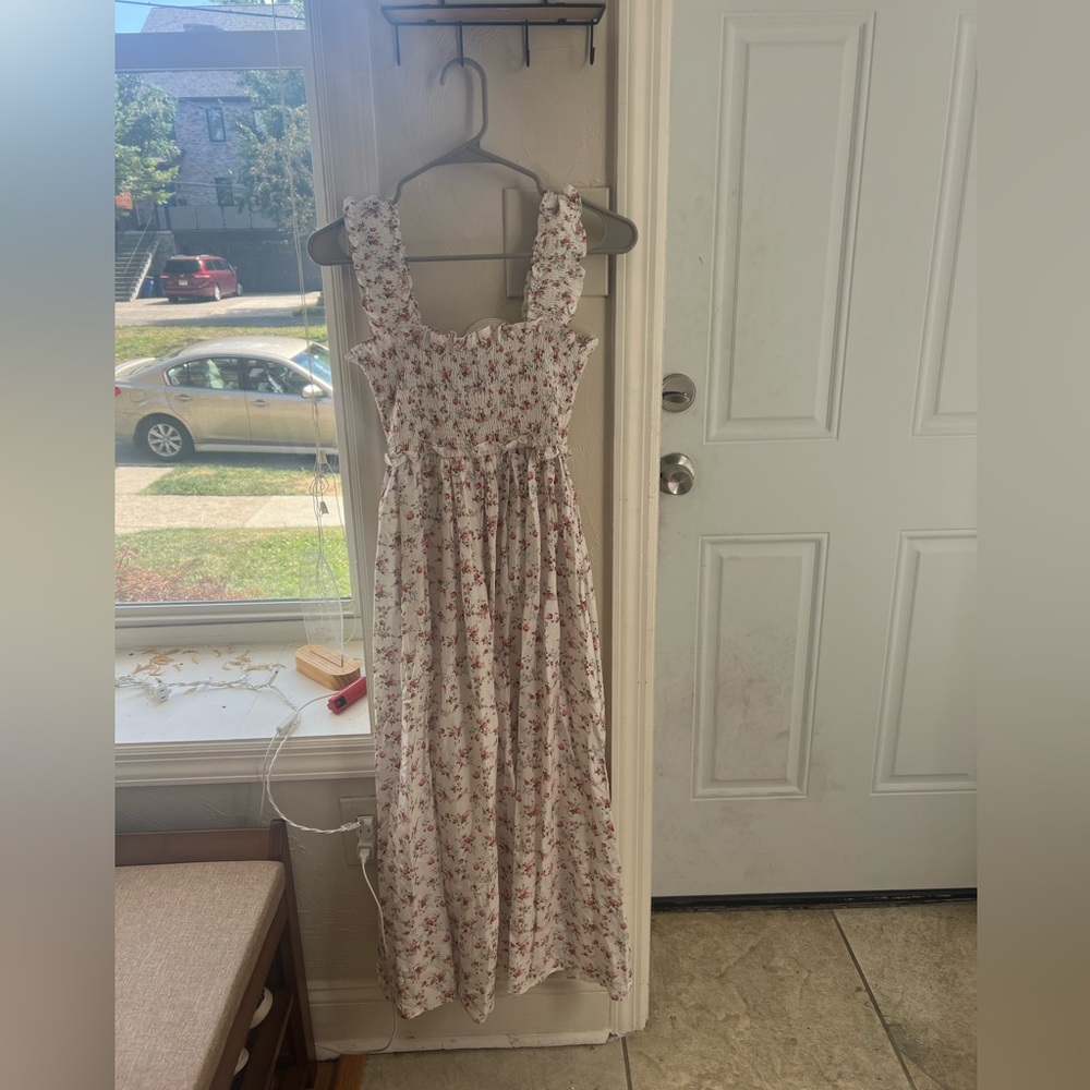 Maxi Terracotta Floral Dress